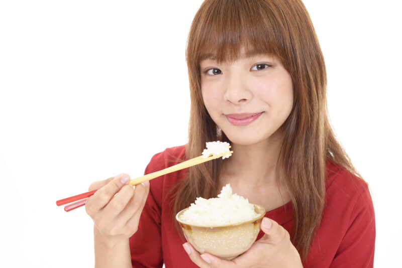 makan nasi putih